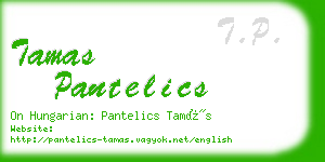 tamas pantelics business card